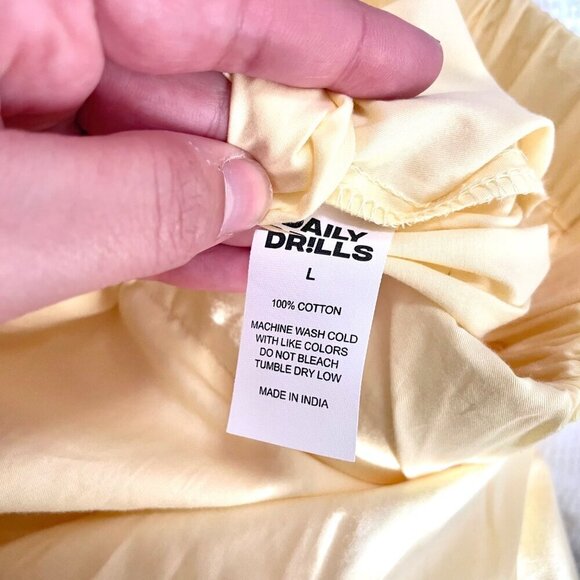 NWT Daily Drills Poplin Resort Boxer Pants Light Yellow Size L - Picture 5 of 5